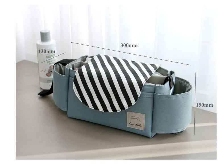 Multifunctional Stroller Organizer Bag with Cup Holder