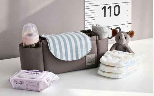 Multifunctional Stroller Organizer Bag with Cup Holder