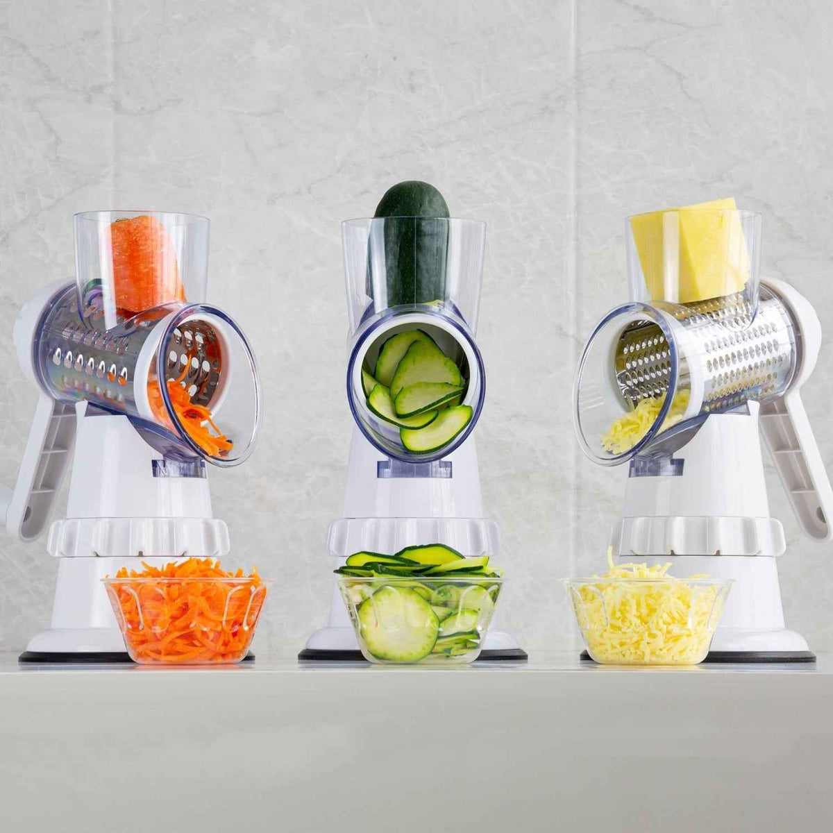 3-in-1 Manual Vegetable Slicer & Grater
