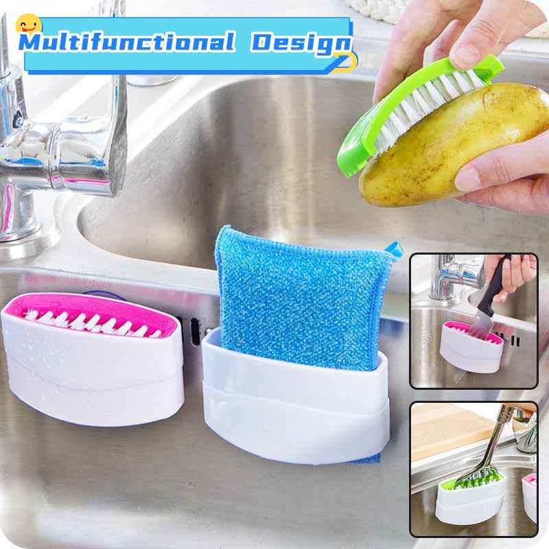 Suction Cup Kitchen Cleaning Brush Set